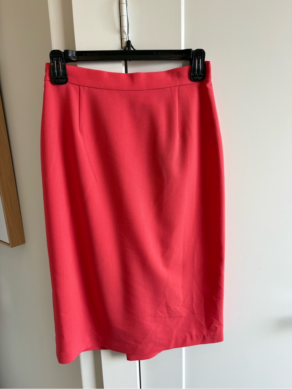 Raoul Coral-Red Pencil Skirt